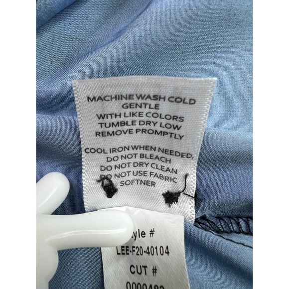 Mizzen+Main Leeward Dress Shirt Mens Small Blue Trim Fit Performance No Tuck - Picture 8 of 10